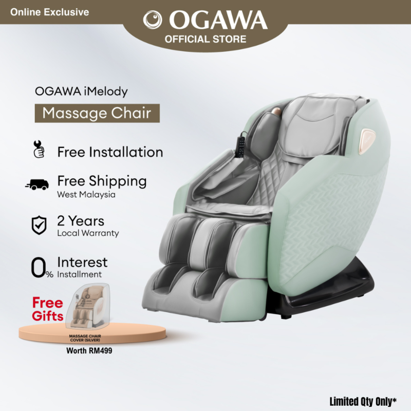Apply Code 2GT20 Ogawa iMelody Massage Chair Coral Green Free Massage Chair Cover Free Shipping WM
